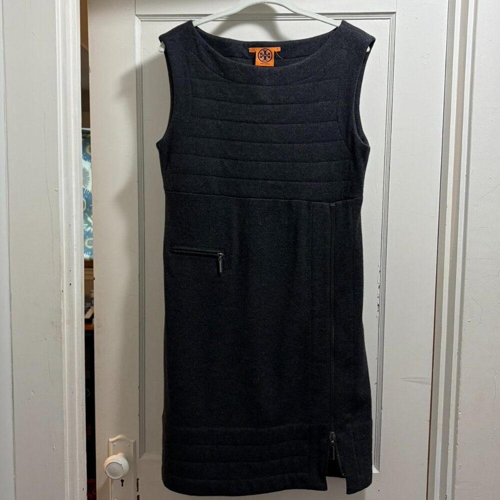 Tory Burch Grey Wool Jumper Dress